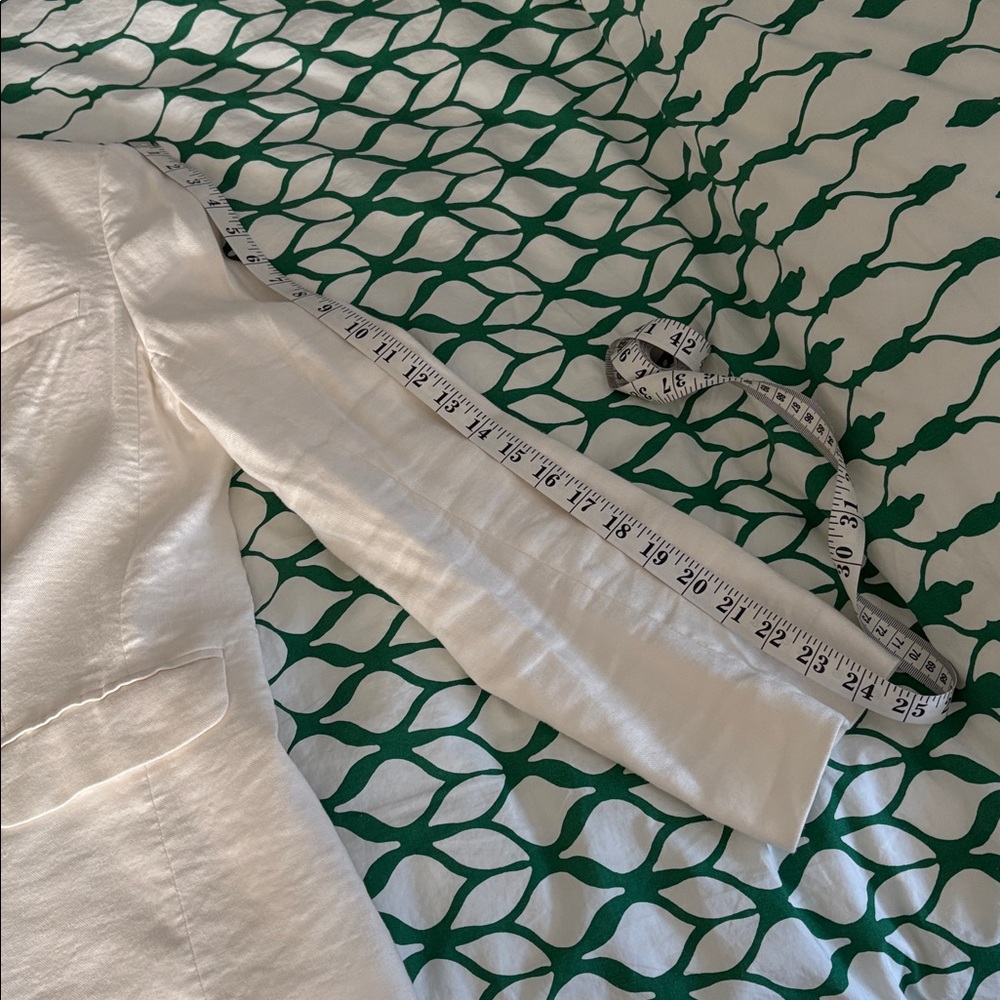 Elie Tahari linen blend Double-Breasted Cream Blazer - Picture 11 of 12